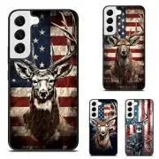 Anti skid Case For Samsung S7 S8 S9 S10 S20 Plus Lite Deer hunting American Buck