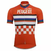 Retro Mens PEUGEOT Cycling team Jersey Bicycle Jersey Cycling Shirt Cycling Tops