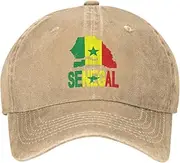 [GANghaONshoP] Senegal Flag Sun Caps Mens & Womens Stylish Free Adjustment Baseball Cap