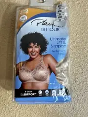 NEW Playtex 4745 18 Hour Ultimate Lift & Support Bra Wire Free NUDE 38DD