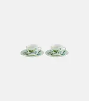 [Aquazzura Casa] Aquazzura Casa Secret Garden set of 2 teacups and saucers