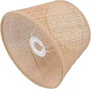 Cryfokt Rattan Lamp Shades Set, Hand Crafted Rattan Woven Rustic Lampshades Compatible with E27 E14 Table Lamps, Floor Lamps for Bedroom