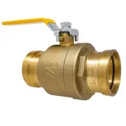 2.5" Full Port Brass Ball Valve with Press Ends, Lead Free, ProPress Compatible