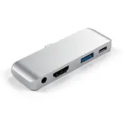 Type-C USB C Hub Adapter With Type-C PD Charging/USB 3.0 Port/3.5mm Audio Jack/4K 30Hz HD Display for Type-C Tablet Smart Phone iPad Pro 2018 Samsung Galaxy S10 Huawei P30 Pro