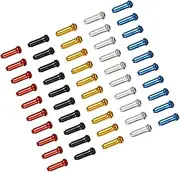 POPETPOP 100Pcs Bike Brake Cable End Caps Durable Protection Accessories for Bicycle Brake and Shift Gears Prevent Wire Splitting and Maintain Clean Terminals