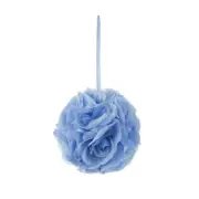 Mega Crafts - 8" Artificial Flower Pomander Kissing Ball - Light Blue, 1PC