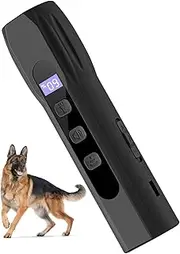 Lancoon Ultrasonic Dog Repeller with LED Light Handheld Anti Barking Device Behavior Training 3 Frequencies Long Lasting Beeping Button for Dogs Indoor Outdoor