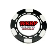 WKRP In Cincinnati ROCK-1530 Clay Poker Chip Golf Ball Marker Card Guard
