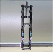 27.5 29 Mountain Bike Suspension Fork Downhill DH/XC MTB Air Fork Travel 150mm Rebound Adjustable 28.6mm Straight Double Shoulder Fork Thru Axle 15 * 100mm HL (Color : 27.5'' Black)