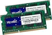 Memoz DDR3L Laptop RAM, 8GB (2x4GB), 1600MHz, SoDIMM, 204-Pin, 1.35V/1.5V