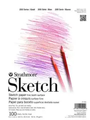 200 Series Sketch Pad 5.5x8.5 inch 100 Sheets Side Wire - Artist Sketchbook f...