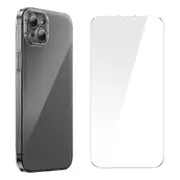 BASEUS Corning Series For iPhone 14 Transparent Corning Glass+TPU Phone Case Tempered Glass Film