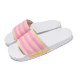 ADIDAS 愛迪達 涼拖鞋 ADILETTE SHOWER K 中童 粉 白 小朋友 一片拖 休閒鞋 IE2608