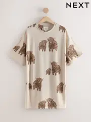 Ecru Hamish The Highland Cow Cosy Nightie (F28871) | $34