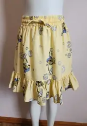 Nickelodeon SpongeBob SquarePants Girls Yellow Printed Skirt Size 12 New
