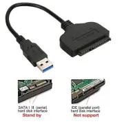 New USB 3.0 to External SATA 3Gbps 22 Pin Cable Adapter Connecter Hard Drive US
