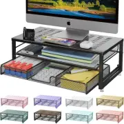 Computer Monitor Stand Riser, Desk Organizers and Accessories with Drawer, Of...