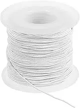 uxcell Elastic String for Bracelet 164 Ft/50 Meter Length 1.2 mm Dia, 1 Roll Sturdy Stretchy String Cord for Jewelry Making Necklace Beading Craft DIY, White