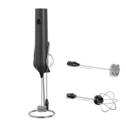 Handheld Milk Frother Wand Rechargeable with Stand - Double Whisk Milk Frothe...