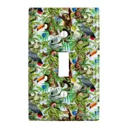 Animal Tree of Life Monkey Koala Toucan Pattern Wall Light Switch Plate Cover