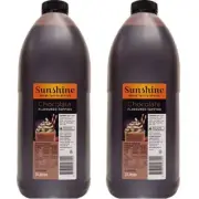 NEW Sunshine Chocolate Topping Syrup Sauce 3L Bottle 2 Pack Bulk