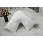 White Goose Down V Shaped Boomerang Pillow