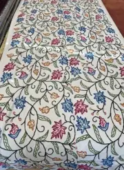 8 Meters Set Kashmir Wool embroidery Crewel Curtain Fabric ,Upholstery,Drapery