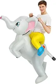 Inflatable Costume, Ride on Elephant Costume Air Blow-up Halloween Inflatable Costume Cosplay Party Christmas Funny Fancy Dress