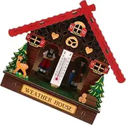 Barometer Outdoor Thermometer House Thermometer Indoor Temperature and Humidity Monitor House Hygrometer Gauge Hygrometer Weather Station Wooden Barometer Wooden