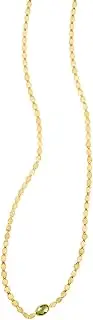 [JewelryWeb] 14k Yellow Gold 6x4 Oval Peridot Mirrored Chain Bracelet With Lobster Clasp 18 Centimeters Link-Bracelet for Women and Men