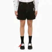 [Off-White™] Black Cotton Short With Logo 31 Black