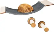Cat Wall Furniture, Cat Hammock Wall Mounted Cat Shelf with 2 Steps, Cat Climbin