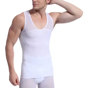 Charmen高機能強塑腰腹版背心 男性塑身衣 白色
