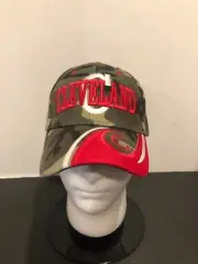Cleveland Baseball Style Hat Cap C Wave Pattern Camo Red Adjustable