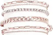 [Nanafast] 4-6PCS Ankle Bracelets Set for Women Gold Boho Beach Anklet Chain Adjustable Foot Jewelry for Girls Extremely Simple Style