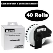 40ROLLS 29mmx30.48m Shipping Label 1-1/7"x100' Compatible Brother QL-800 DK-2210