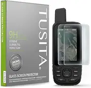 TUSITA Tempered Glass Screen Protector Film Compatible with Garmin GPSMAP 66i/66s/66st/66sr/67/67i - 9H Hardness, HD Clarity, 2-Pack