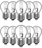 Bonlux G45 E27 Edison Screw ES Halogen Bulb, 42W Dimmable Golf Ball Light Bulb 2700K Warm White, Classic Mini Globes Clear Round Light Bulbs, Equivalent to 60W Incandescent Bulbs 10pcs