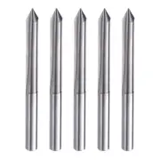 5pcs CNC V Bit 60 Degree 1/8" Shank 0.1mm Tip Engraving V Bits Chamfer End Mill