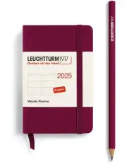 [LEUCHTTURM1917] Weekly Planner Mini Notebook 2025 in Red