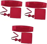 [LIFKOME] Men's Dress Girdle Suit Suit Bow Tie Prop Sign Lucky Pendant Prop Paper Props Ribbons Ties for Men Dress Bow Tie Props Crepes Senior Table Decorations Red Polyester