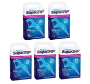 5 x Piksters SupaGrip Advanced Dental Floss Toothpick 20 Picks