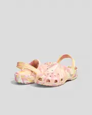 [Crocs] Crocs Girls' Kids' Classic Marble Clogs Shoes in Daylily 0 Daylily