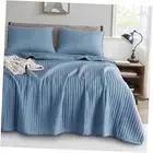 Quilt Mini Set-Stone Washed-Super Soft Bedspread-Light Weight-White Down