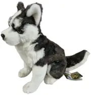 Hansa Husky Puppy Sitting Large Plush Soft Toy