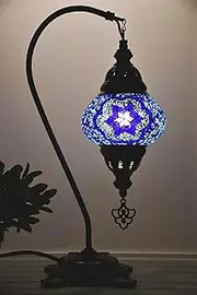 Hanmade Turkish Mosaic Lamp Blue B3
