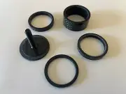 3K Carbon Headset Spacer Set 1-1/8” and Steerer Top Cap