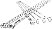Gatuida 10Pcs Durable Stainless Steel Flat Skewers Reusable Barbecue Sticks for Outdoor Grilling for Kebabs and Picnics Easy to Clean with for Convenient