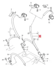 Genuine AUDI A8 S8 quattro 4H2 4H8 4HC three-point safety belt 4H0857807MDBJ