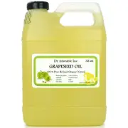 GRAPESEED OIL 100% PURE ORGANIC NATURAL COLD PRESSED BY DR.ADOROBLE 32 OZ/1QUART